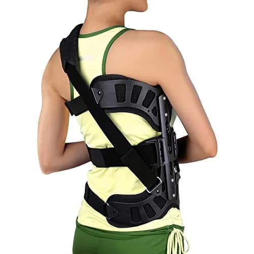 ZHUNPOCT Adjustable Scoliosis Back Brace with Cervical Support | Breathable, Fully Adjustable for All Heights, Discreet & Supportive thumbnail 1