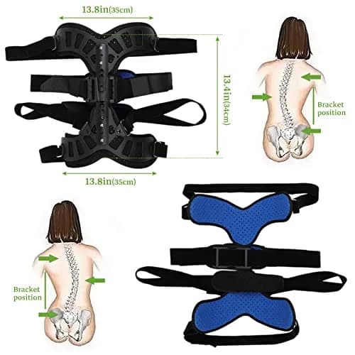 ZHUNPOCT Adjustable Scoliosis Back Brace with Cervical Support | Breathable, Fully Adjustable for All Heights, Discreet & Supportive thumbnail 7