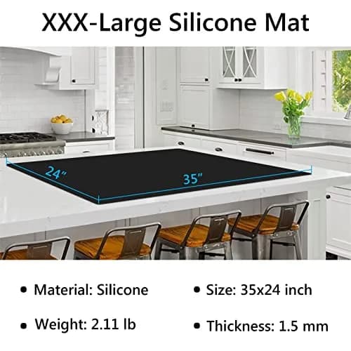 Gartful Extra Large Silicone Countertop Mat 90cm x 60cm (35" x 24") | Heat-Resistant & Non-Slip Kitchen Protector thumbnail 2
