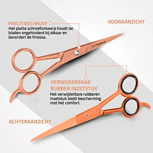 Utopia Care Hair Cutting & Hairdressing Scissors 6.5 Inch | Premium Stainless Steel Shears for Salons, Men, Women & Kids, Rose Gold thumbnail 3