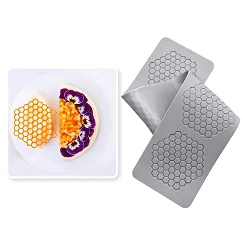 TUKE Honeycomb Silicone Fondant Cake Mold 14.8 x 3.12 x 0.08 inches | Food Grade BPA-Free for Chocolate Candy Baking thumbnail 1