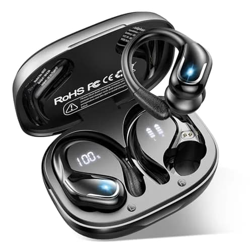 Ltinist Wireless Earbud, Bluetooth 5.3 Headphones with Earhooks, 75H Battery, IP7 Waterproof, Built-in Microphone for Running Sports thumbnail 1
