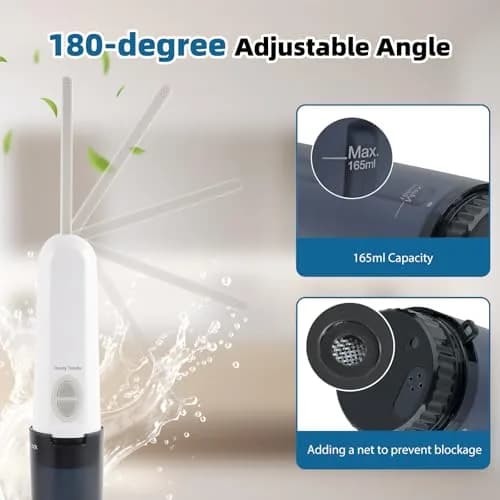 Hibbent Portable Bidet for Travel | High Pressure Handheld Electric Sprayer, Rechargeable, Personal Hygiene, Postpartum Care, Black thumbnail 7