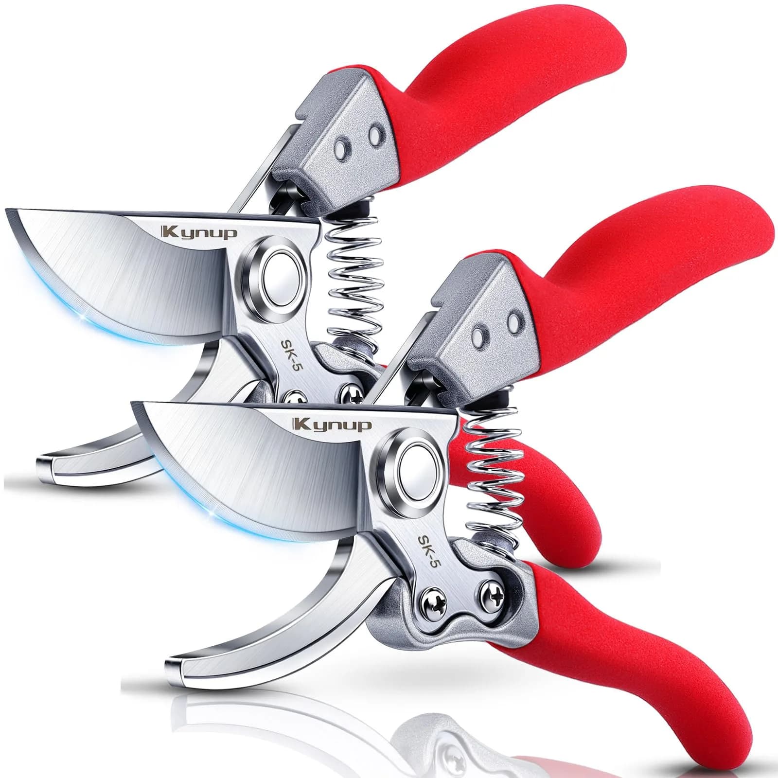 Kynup 2-Pack Bypass Pruning Shears 21.8 cm (8.6 inches) | Heavy Duty Garden Clippers for Plants & Trees
