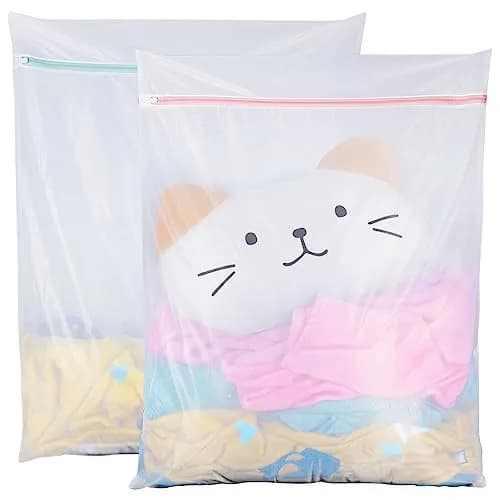 Tenn Well Large Mesh Laundry Bags 90x70cm (35"x27") | Zippered Wash Bags for Blankets, Delicates, and Travel thumbnail 1