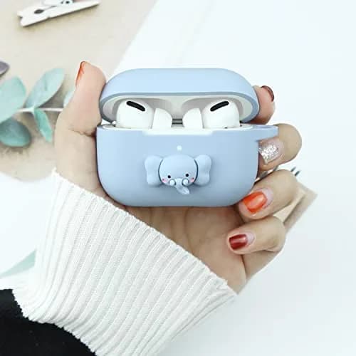Wonhibo Elephant Silicone Case for AirPods Pro | Cute Kawaii Cover with Keychain thumbnail 5