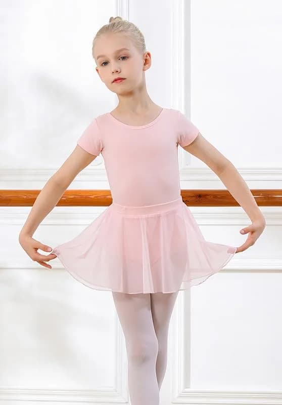 DIPUG Pink Girls Ballet Leotard with Removable Skirt Toddler Dance Dress Combo | 2-Piece Split Outfit for Ages 2-12 thumbnail 5