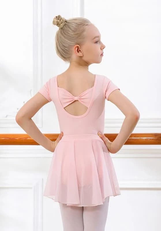 DIPUG Pink Girls Ballet Leotard with Removable Skirt Toddler Dance Dress Combo | 2-Piece Split Outfit for Ages 2-12 thumbnail 6