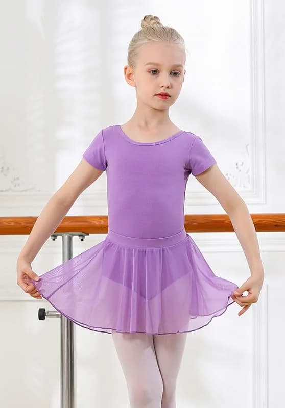 DIPUG Purple Girls Ballet Leotard with Removable Skirt Toddler Dance Dress Combo 2-Piece Set (Fits 4-6 Years) thumbnail 4