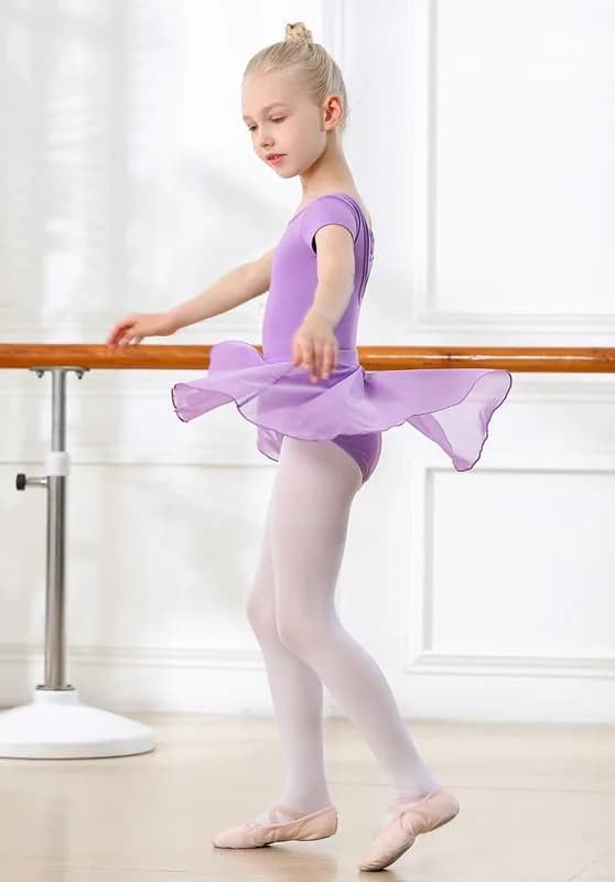 DIPUG Purple Girls Ballet Leotard with Removable Skirt Toddler Dance Dress Combo 2-Piece Set (Fits 4-6 Years) thumbnail 6