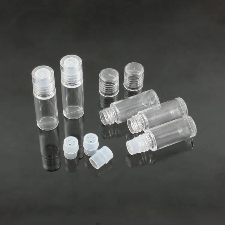 lasenersm Clear 3ml Mini Loose Powder Jars with Sifter (12-Pack) | Refillable Cosmetic Sample Containers thumbnail 2