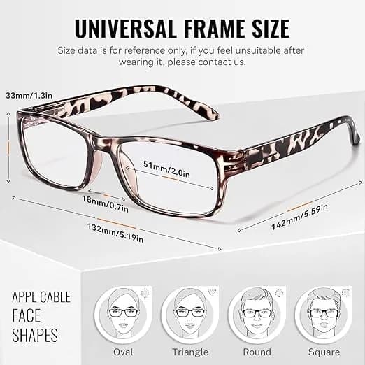 Gaoye 2.5x Blue Light Reading Glasses 51mm (2.01 in) | Blue Light Protection for All Day Use thumbnail 6