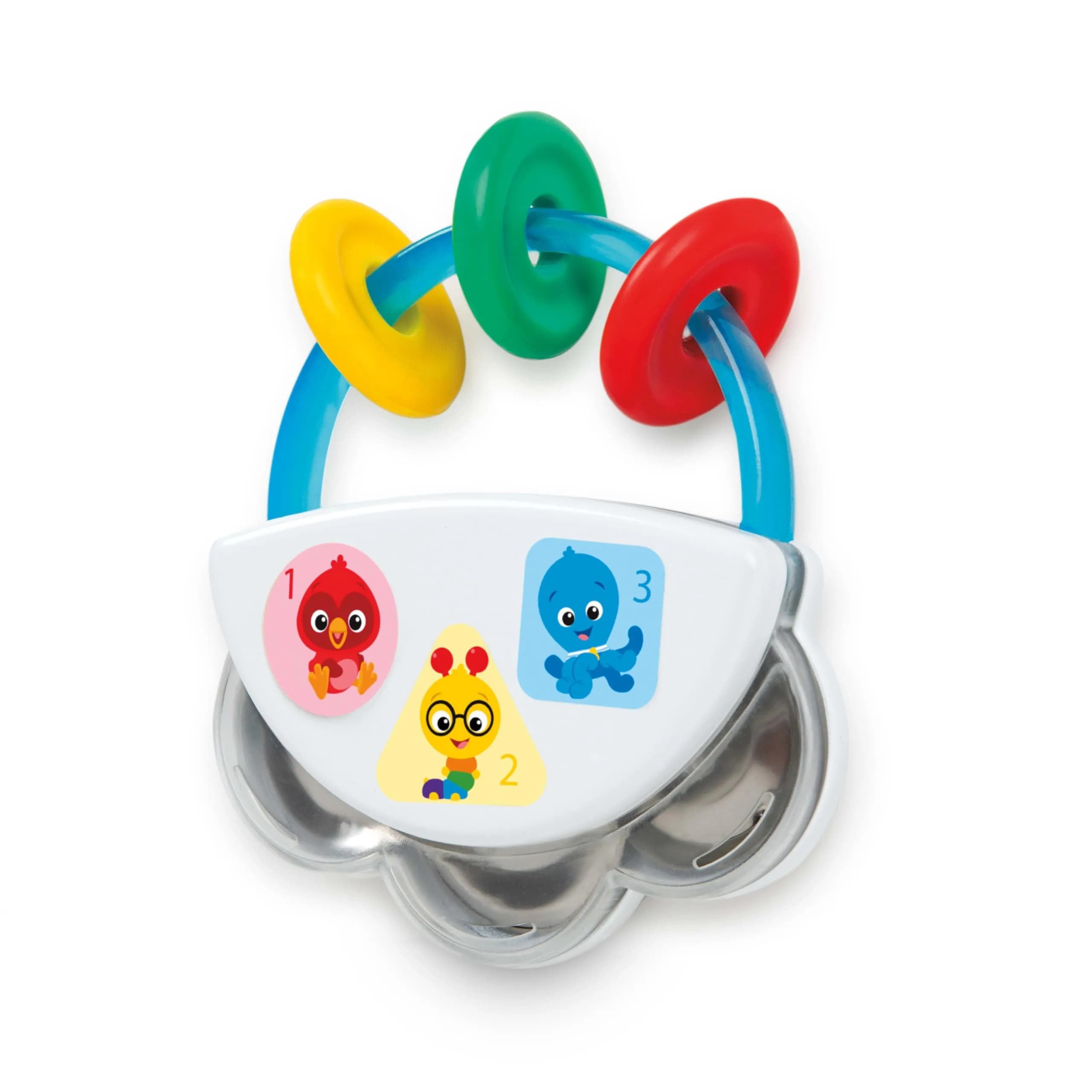 Baby Einstein Tiny Tambourine Musical Toy & Rattle, BPA Free, Age 3 Months+ | Fine Motor Skill Development