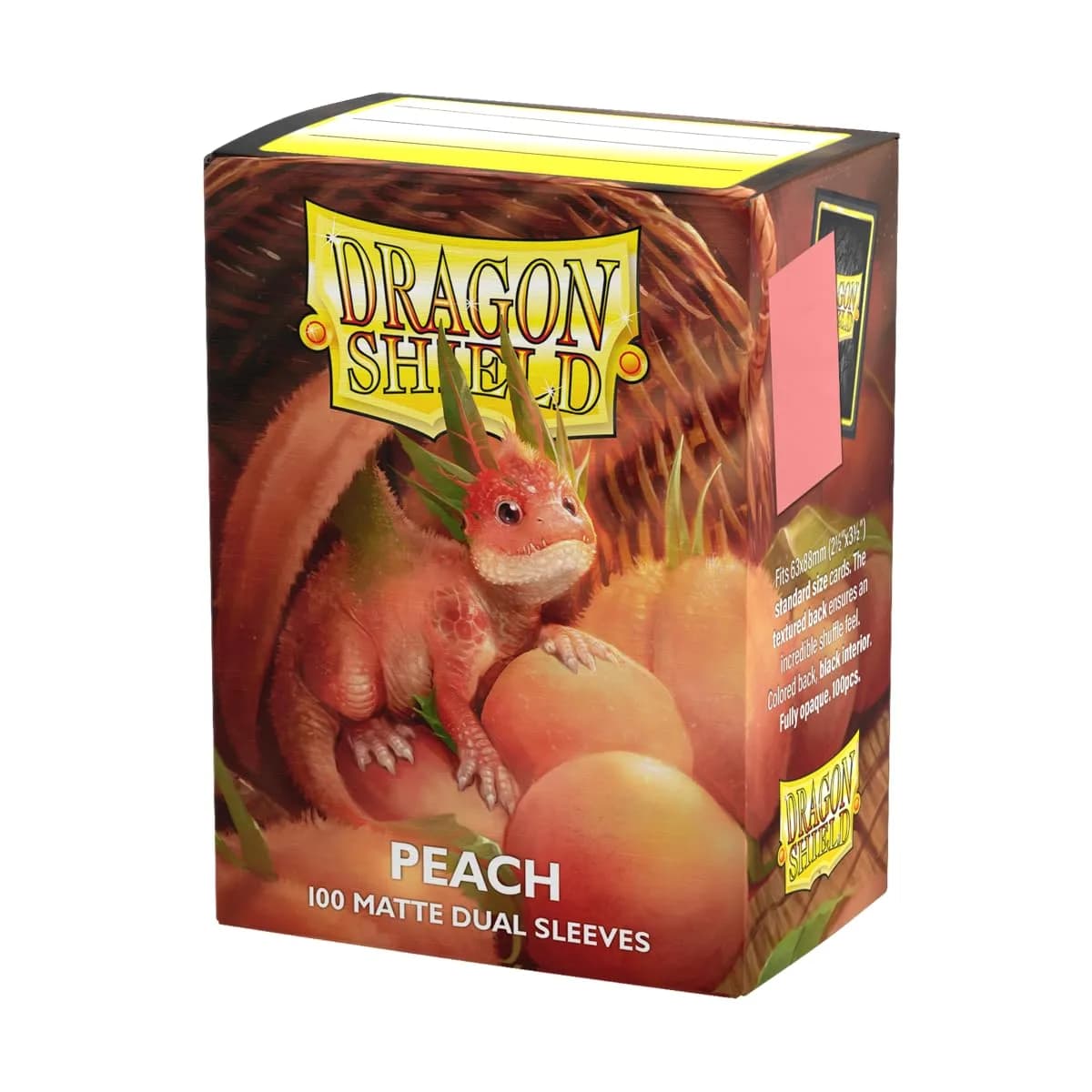 Dragon Shield Matte Dual Standard Size Card Sleeves 100 CT Peach | Smooth Shuffle & Tough Protection