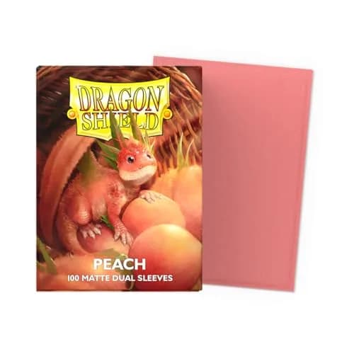 Dragon Shield Matte Dual Standard Size Card Sleeves 100 CT Peach | Smooth Shuffle & Tough Protection thumbnail 2