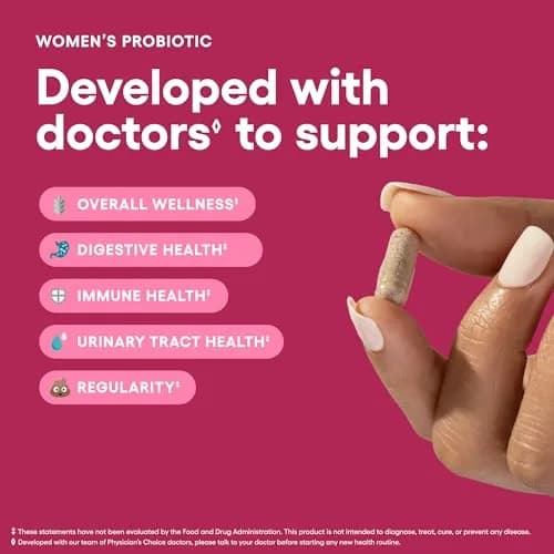Physician's Choice Probiotics for Women 60 Count | Digestive, UT, Feminine Health, 50 Billion CFU, Organic Prebiotics, Cranberry Extract thumbnail 3