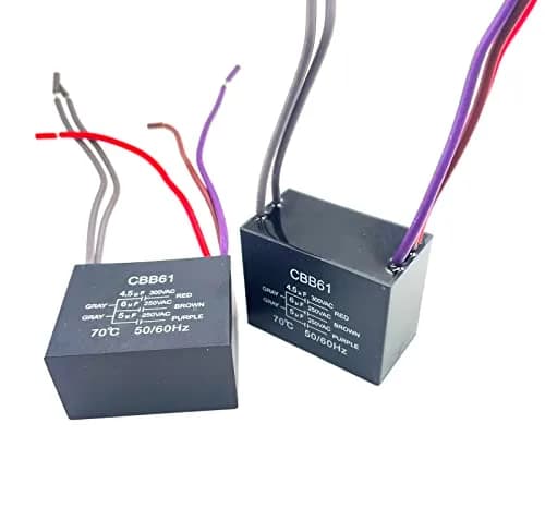 YJZR 5 Wire Ceiling Fan Capacitor CBB61 4.5uf+6uf+5uf 250VAC 50/60Hz | Replacement Part for Fan Speed Control thumbnail 8