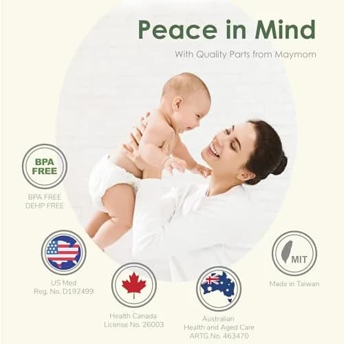 Maymom 17mm Flange Insert for Elvie & Medela Pumps | BPA-Free Food-Grade Silicone | 2-Pack thumbnail 2