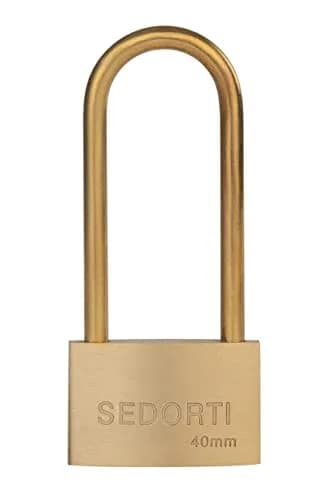 SEDORTI Weather Proof Brass Padlock 1-1/2" Wide | Marine Grade, Rust-Resistant, Light Duty thumbnail 5