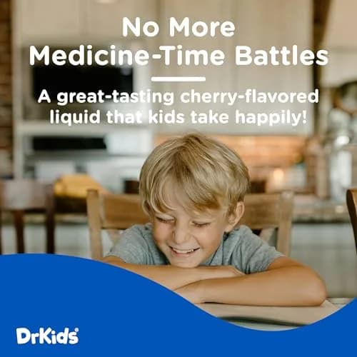 Dr. Kids Pain & Fever Medicine for Kids Ages 2-11, Cherry Flavor, 20 Count | Pre-Measured, Safe & Effective thumbnail 6