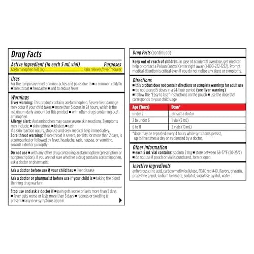 Dr. Kids Pain & Fever Medicine for Kids Ages 2-11, Cherry Flavor, 20 Count | Pre-Measured, Safe & Effective thumbnail 8