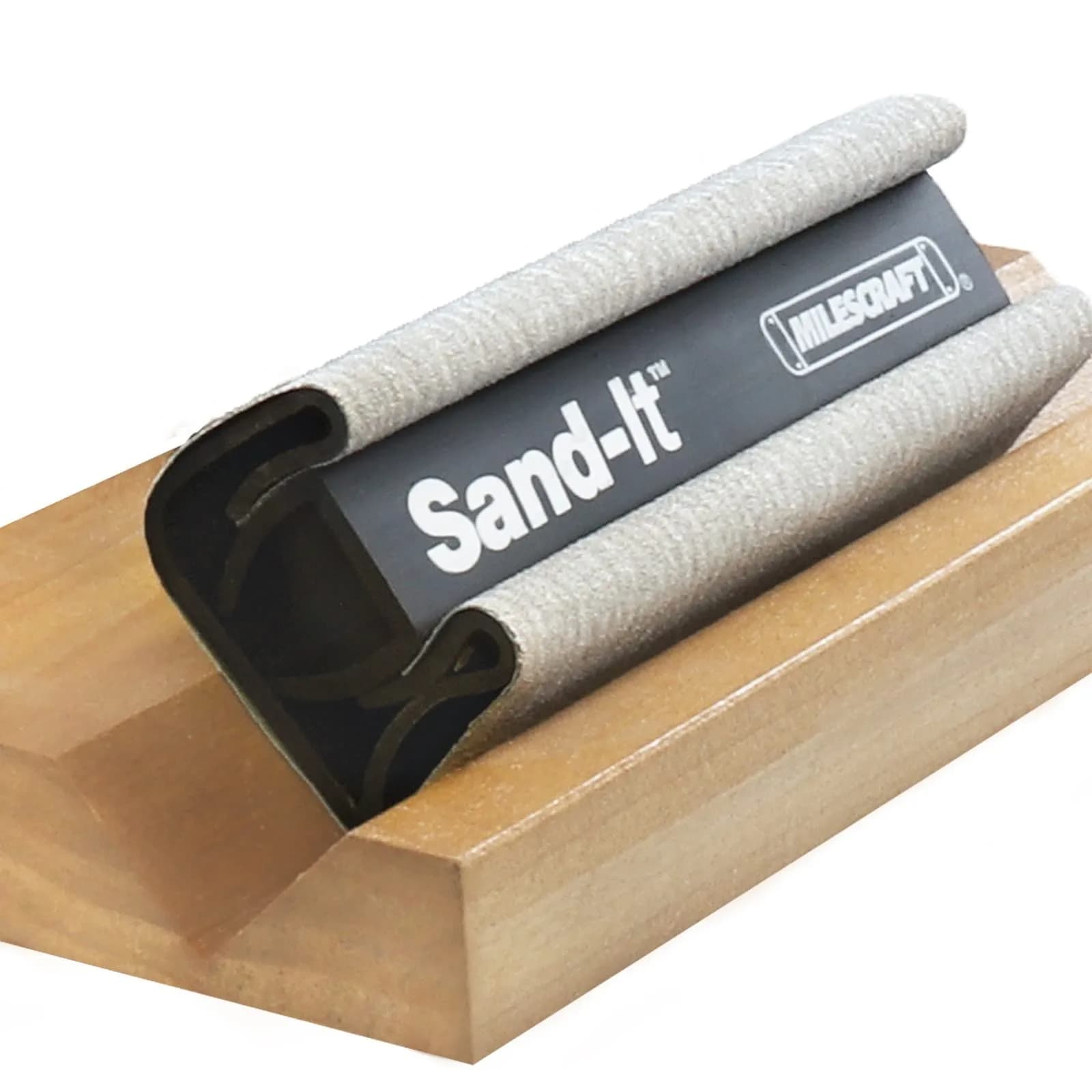 Milescraft Sand-It Multi-Surface Sanding Block | 150 Grit, Fits Any ¼ Sheet, Versatile for Flat, Concave & Convex Surfaces
