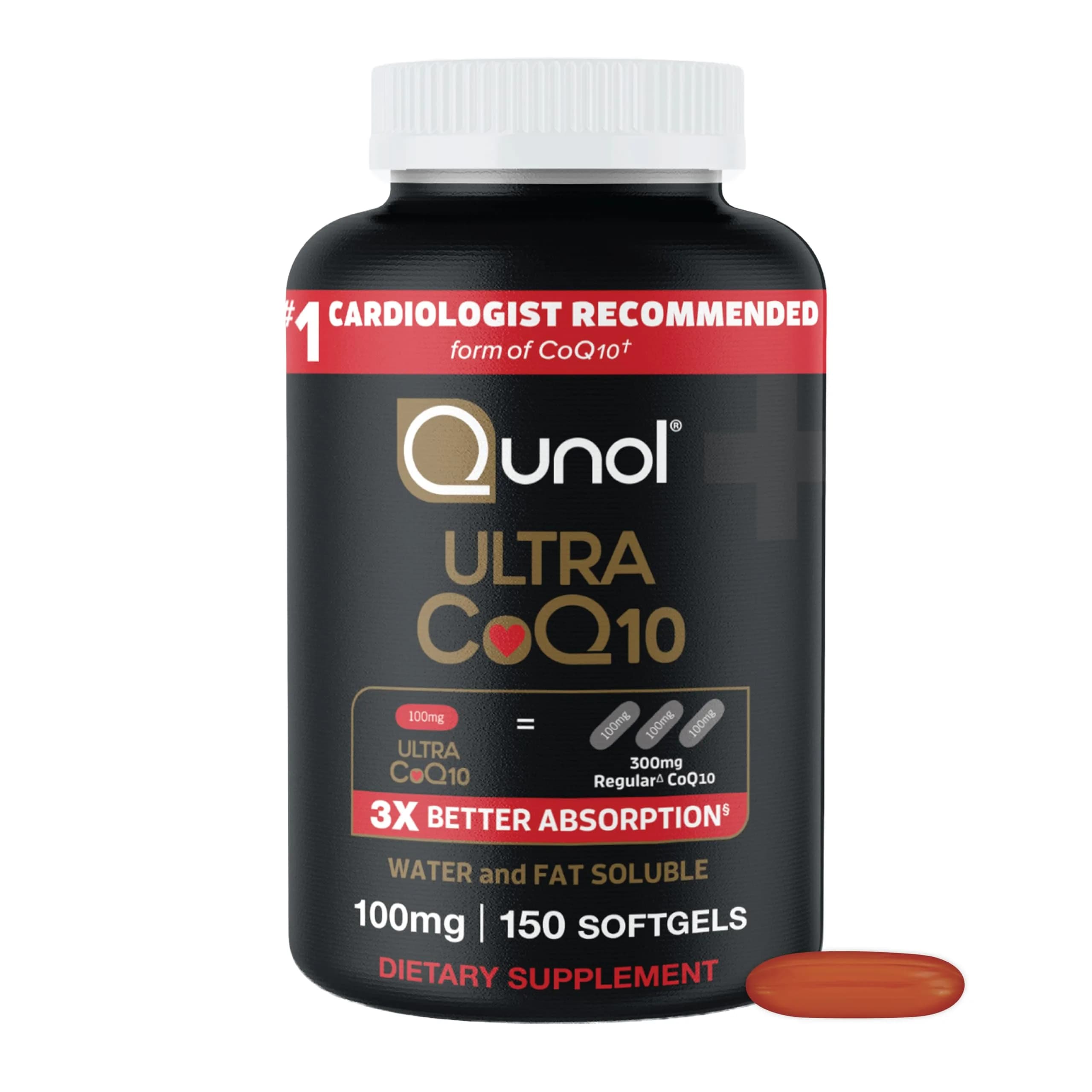 Qunol Ultra CoQ10 100mg Softgels 150 Count