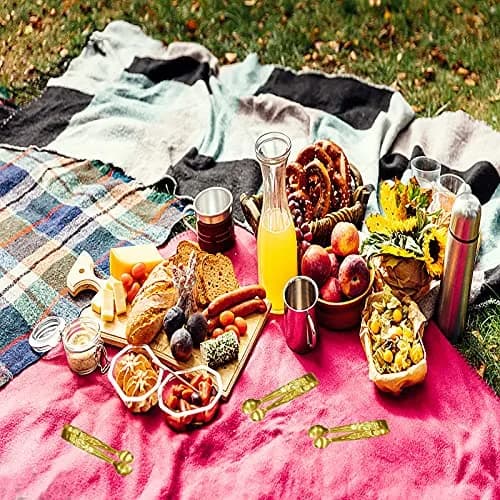 Sunenlyst Gold 6PCS Mini Serving Tongs 10.5 cm (4.13 Inch) | Stainless Steel Appetizer Tongs for Parties thumbnail 6
