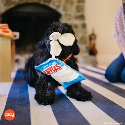 P.L.A.Y. Snack Attack Fluffles Chips Dog Toy Medium | Durable Squeaker Chew Toy for Medium & Large Dogs thumbnail 6