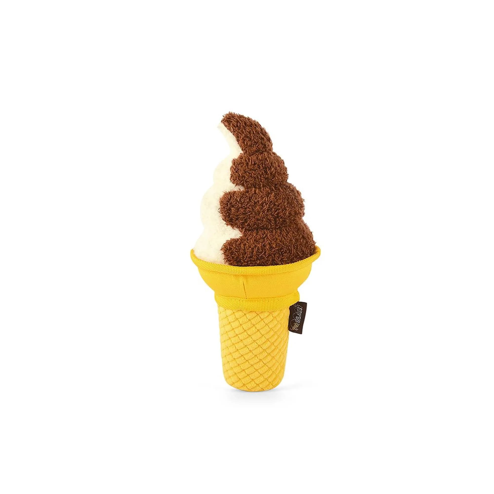 P.L.A.Y. Snack Attack Good Boy Cola Plush Dog Toy - Medium | Durable Squeaker Chew Toy for Medium & Large Dogs — Soft Serve Ice Cream / Medium