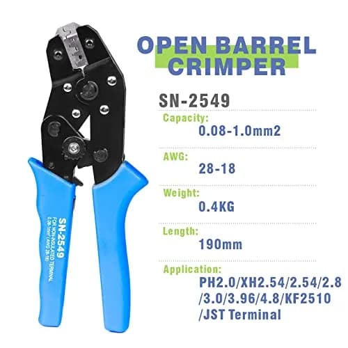 Wekesigo SN-2549 Ratcheting Crimping Tool 0.08-1.0 mm ² | Precise, Durable, Ergonomic thumbnail 2