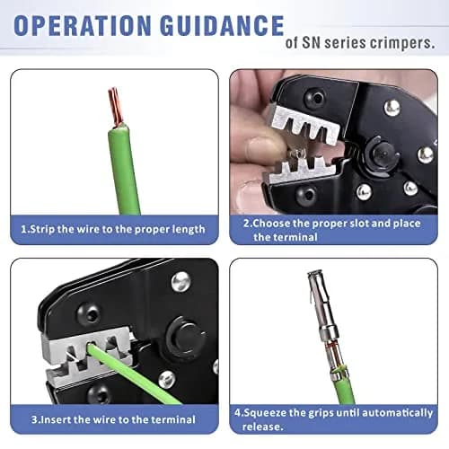 wekesigo SN-28B Dupont Terminal Ratchet Crimper 0.1-1.0mm² | Precise, Durable & Ergonomic Tool thumbnail 6