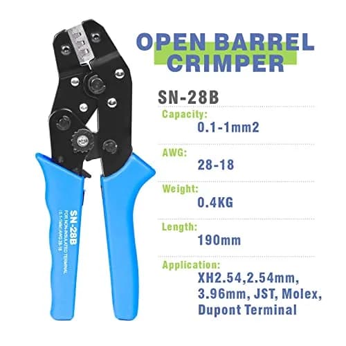 wekesigo SN-28B Dupont Terminal Ratchet Crimper 0.1-1.0mm² | Precise, Durable & Ergonomic Tool thumbnail 2