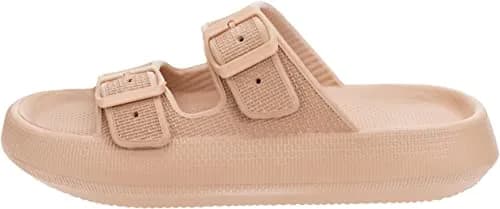 BRONAX Cushioned Shower Slides for Women & Men | 1.7-inch Thick Sole, Adjustable Buckle, EVA Support thumbnail 5