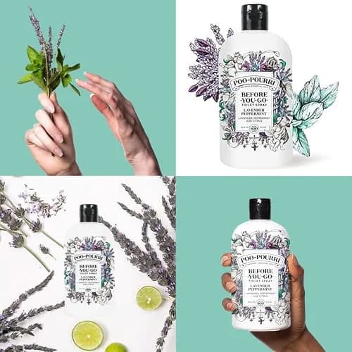 Poo-Pourri Before-You-Go Toilet Spray Refill Lavender Peppermint 473ml (16 Fl Oz) | Funk Lock Technology Odor Eliminator thumbnail 4