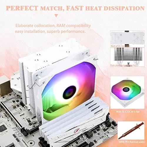 Thermalright Assassin King 120 SE White ARGB CPU Air Cooler 14.8cm (5.83 inch) | Compatible with Intel LGA1700/1851 & AMD AM4/AM5 thumbnail 5