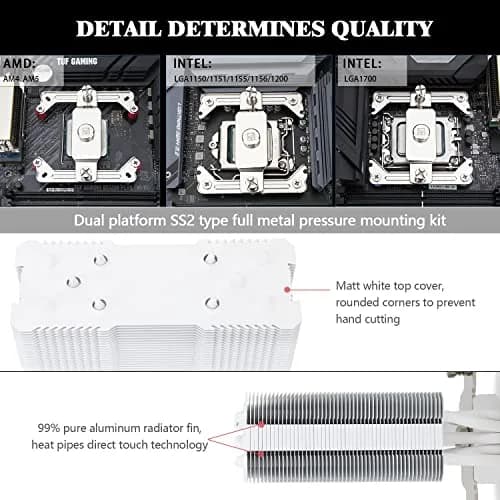 Thermalright Assassin King 120 SE White ARGB CPU Air Cooler 14.8cm (5.83 inch) | Compatible with Intel LGA1700/1851 & AMD AM4/AM5 thumbnail 3
