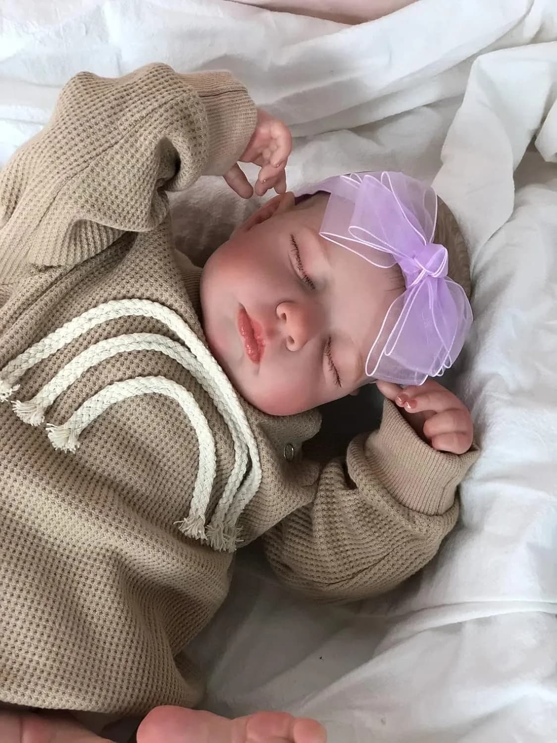 Pinky Reborn Realistic Baby Doll 50cm (20 Inch) | Handmade Silicone Reborn Toddler Doll Set