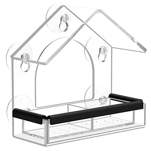 DY-SKTY Clear Window Bird Feeder with 5 Strong Suction Cups | Durable Acrylic Bird Watching Gift thumbnail 1