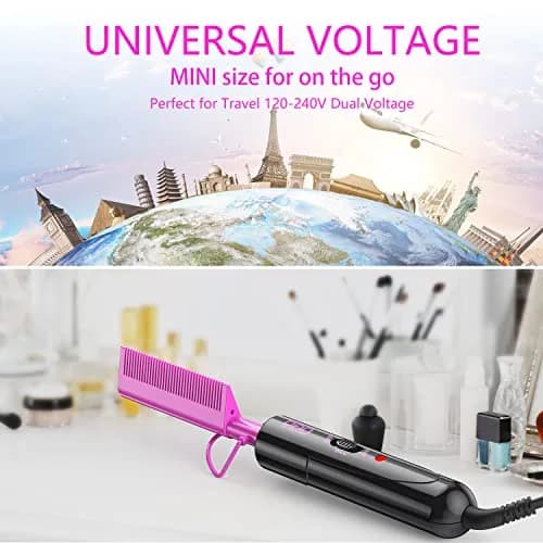 DAN Technology Ceramic Pressing Comb 450°F | Fast Heating Hot Comb for Hair Styling thumbnail 4