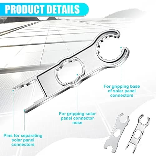 Landhoow 6 Pcs Solar Connector Tool, Metal Wrench for PV Disconnect, Aluminum Alloy, Portable thumbnail 7