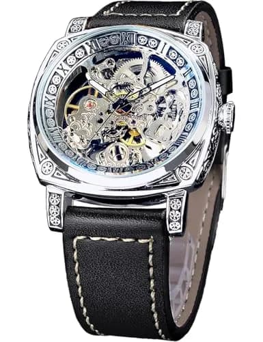FORSINING Square Luxury Retro Mechanical Watch for Men 42mm (1.65in) | Automatic Self-Wind thumbnail 1