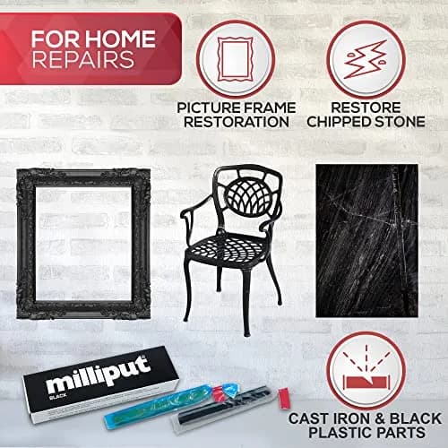 Creative Crafters Black 10 Piece Bonding_adhesive | Epoxy Putty Kit with Tools & Gloves, Air Dry, Moldable Plastic, Ceramic & Marble Repair thumbnail 2