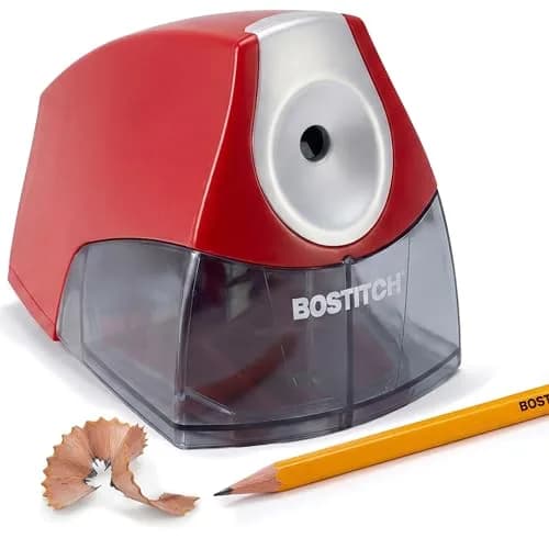 Bostitch Electric Pencil Sharpener for Classroom and Desk, Stall Free, Red | 7-Year Warranty thumbnail 1