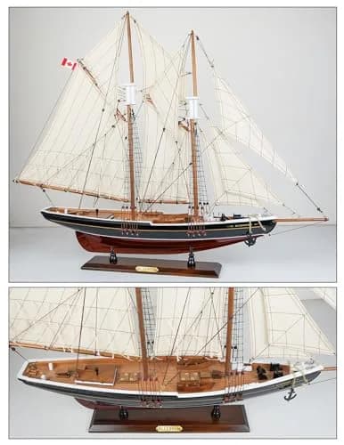 SAILINGSTORY Bluenose 1/60 Scale Wooden Sailboat Model Ship Replica Large | 82 cm (32" L) Nautical Display thumbnail 3