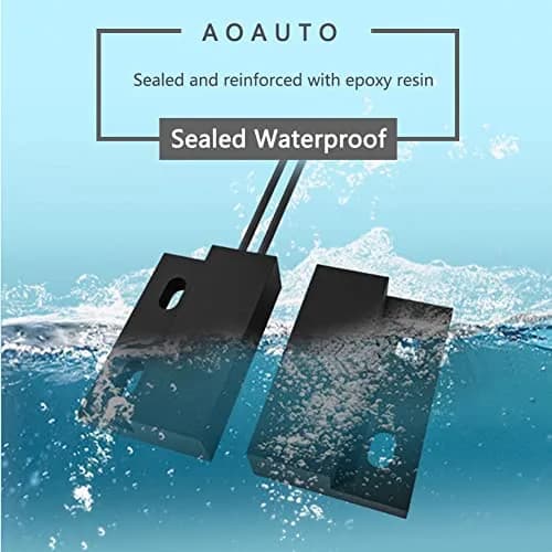 AOAUTO Magnetic Reed Switch 23mm x 14mm x 6mm | Normally Open Wired Door Sensor 2-Pack thumbnail 5