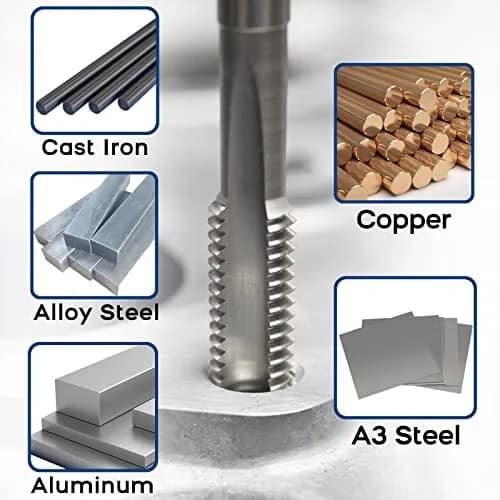 Burkit 1/2"-13 UNC Left Hand Tap and Die Set (0.45 kg / 4.1 oz) | For Cutting & Repairing Threads thumbnail 6