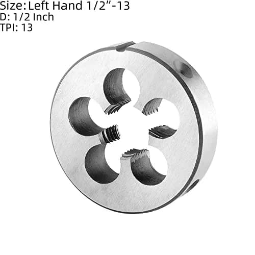 Burkit 1/2"-13 UNC Left Hand Tap and Die Set (0.45 kg / 4.1 oz) | For Cutting & Repairing Threads thumbnail 3
