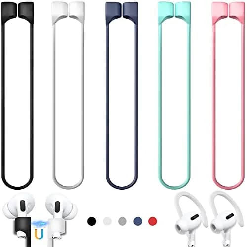 Mooyavia Ultra Strong Magnetic Anti-Lost Strap for AirPods Pro - 5 Color | Magnetic Silicone Neck Lanyard thumbnail 1
