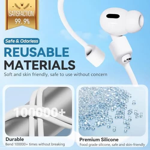 Mooyavia Ultra Strong Magnetic Anti-Lost Strap for AirPods Pro - 5 Color | Magnetic Silicone Neck Lanyard thumbnail 7